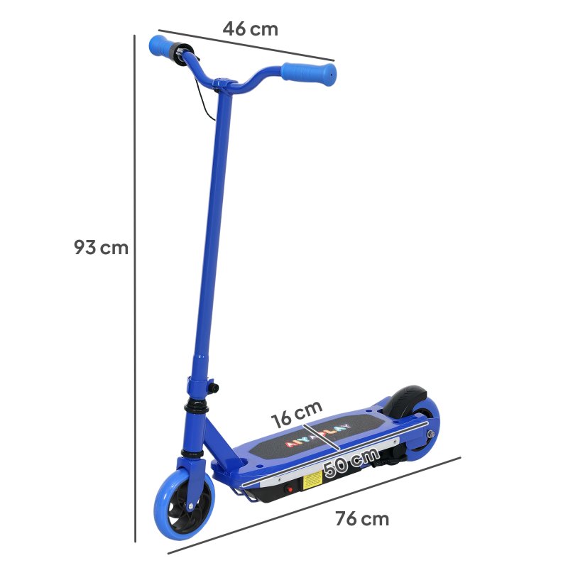 AIYAPLAY Electric Scooter for Ages 6-14 Years, with Colourful Light and Electric Brake, Electric Scooter E Scooter, Up to 10km/h, 8km, Blue