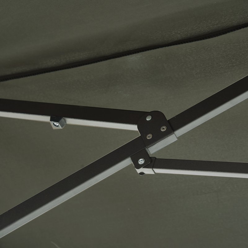 Outsunny 4.6m Large Garden Parasol Double-Sided Sun Umbrella Patio Market Canopy Shade Outdoor Grey - NO BASE