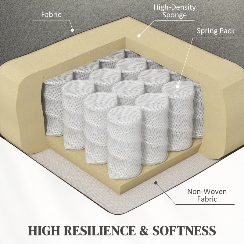 HOMCOM Recliner Armchair with Thick Padded Spring Cushion, Microfibre Manual Reclining Chair with Adjustable Leg Rest, Side Pockets for Living Room, Bedroom, Light Grey