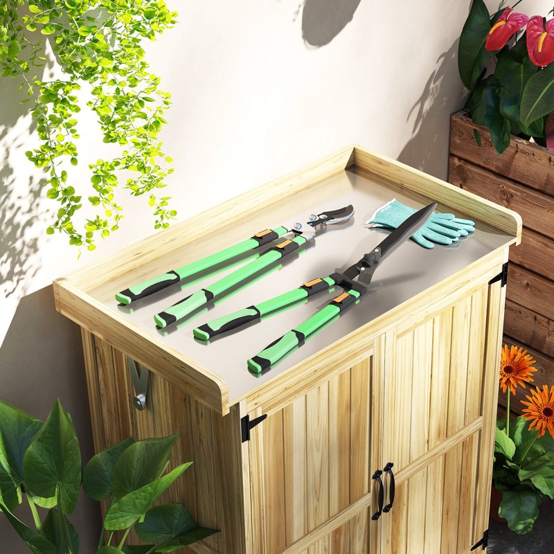 Outsunny 2 Pcs Garden Shears Set, Tree Lopper, Hedge Shears with Telescopic Extendable Handles, Garden Shears for Hedges, Shrubs and Bushes, Lightweight Shrub Care Kit for Cutting, Trimming