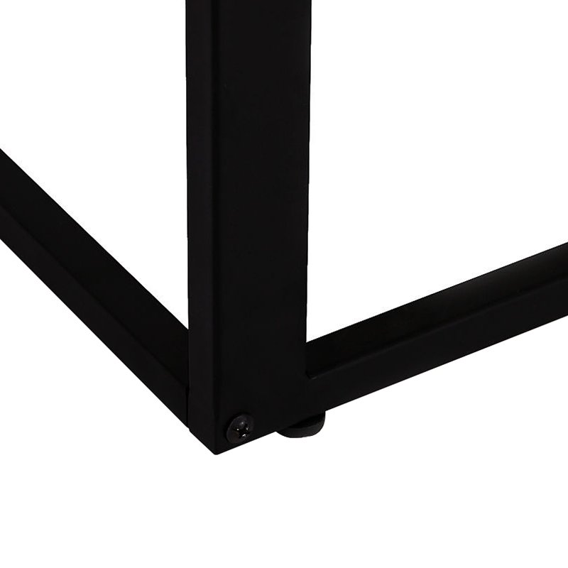 HOMCOM C-Shaped Side Table, Sofa End Table with Metal Frame, Accent Couch Table for Living room, Bedroom