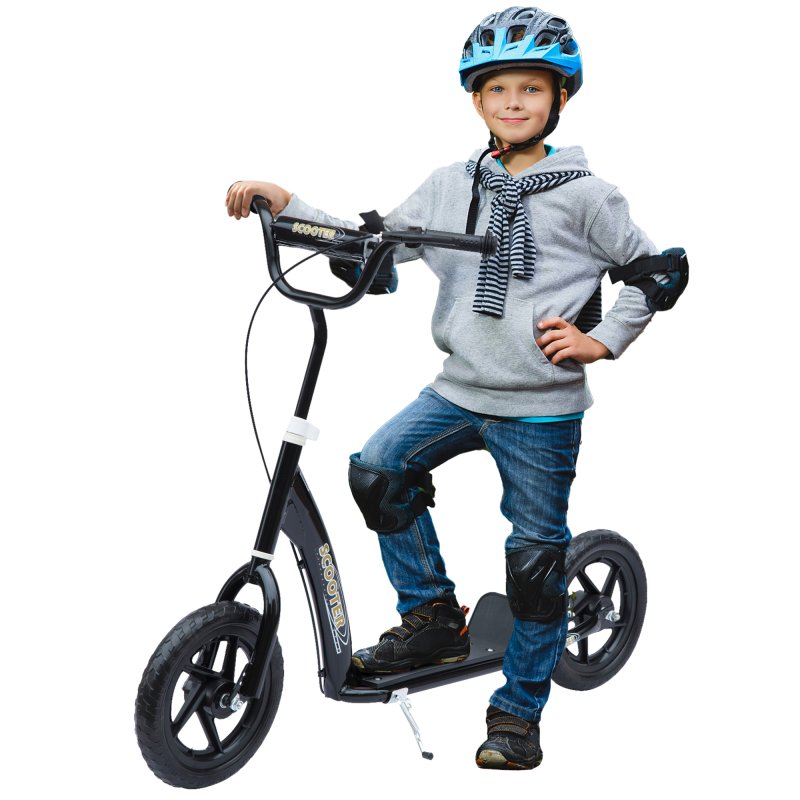 HOMCOM Kids Scooter Kick Scooter with 12" Wheels