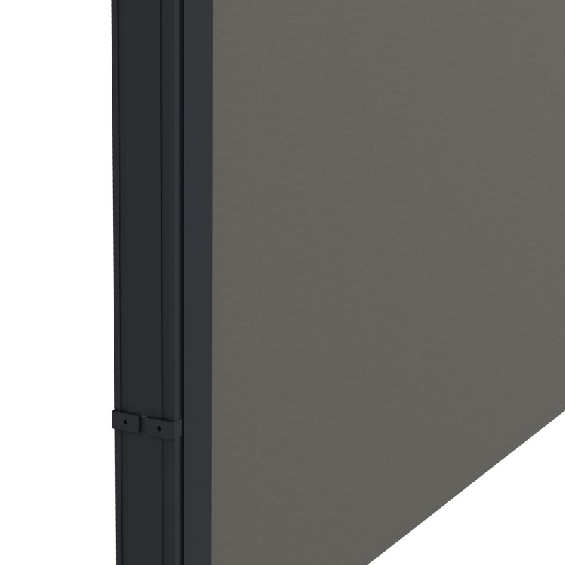 Outsunny Retractable Side Awning, Garden Privacy Screen Divider, Full Cassette Wind Breaker for Hot Tub, Balcony, Terrace, Pool, 400 x 180cm, Dark Grey