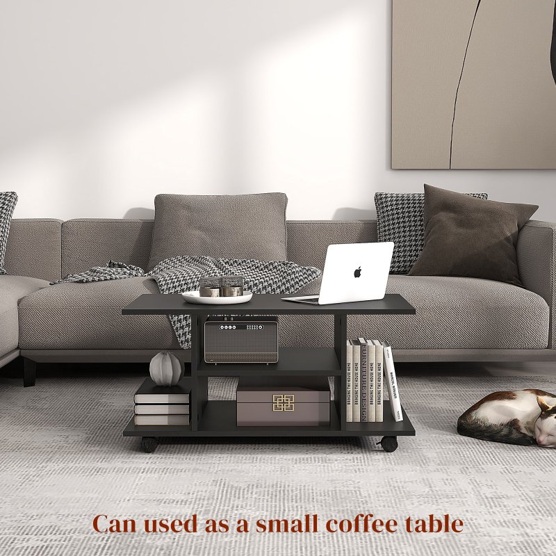 HOMCOM Modern TV Cabinet Stand Storage Shelves Table Mobile Bedroom Furniture Bookshelf Bookcase 