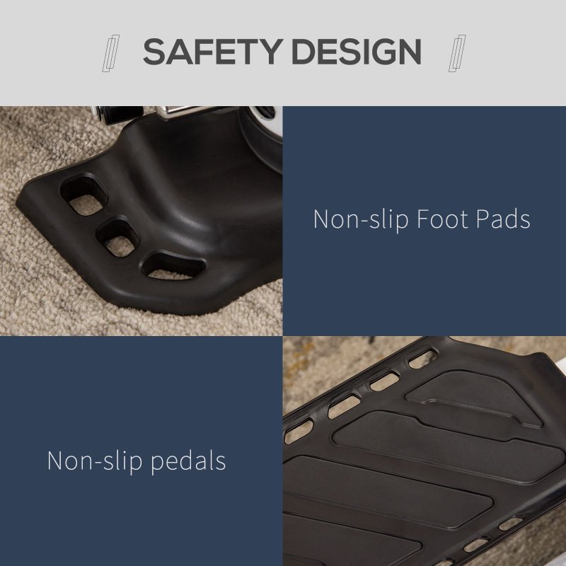 HOMCOM Portable Mini Stepper, Steppers for Exercise Workout with LCD Display Monitor, Anti-skid Foot Pedals for Home Gym Office, Black