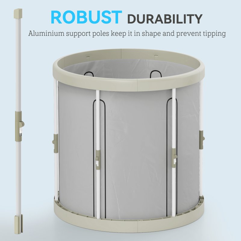 SPORTNOW Ice Bath Tub Outdoor, 210L Portable Cold Water Therapy Tub, Recovery Cold Plunge Pool with Lid, Cover, Carry Bag for Athletes, Black