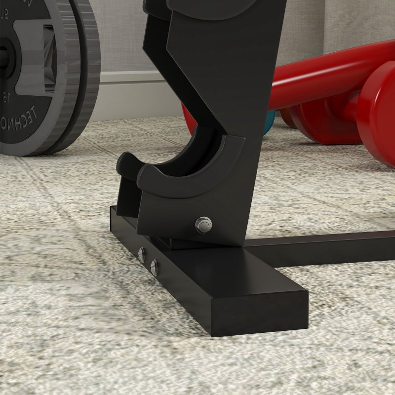 SPORTNOW 5-Tier Dumbbell Rack, Dumbbell Storage Stand Holder, Steel Weight Tree for Home Gym