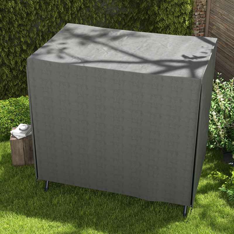 Outsunny 3 Seater 600D Oxford Patio Swing Chair Cover Outdoor Garden Furniture Rain Protection Protector Waterproof Anti-UV, 177 x 114 x 152cm, Dark Grey