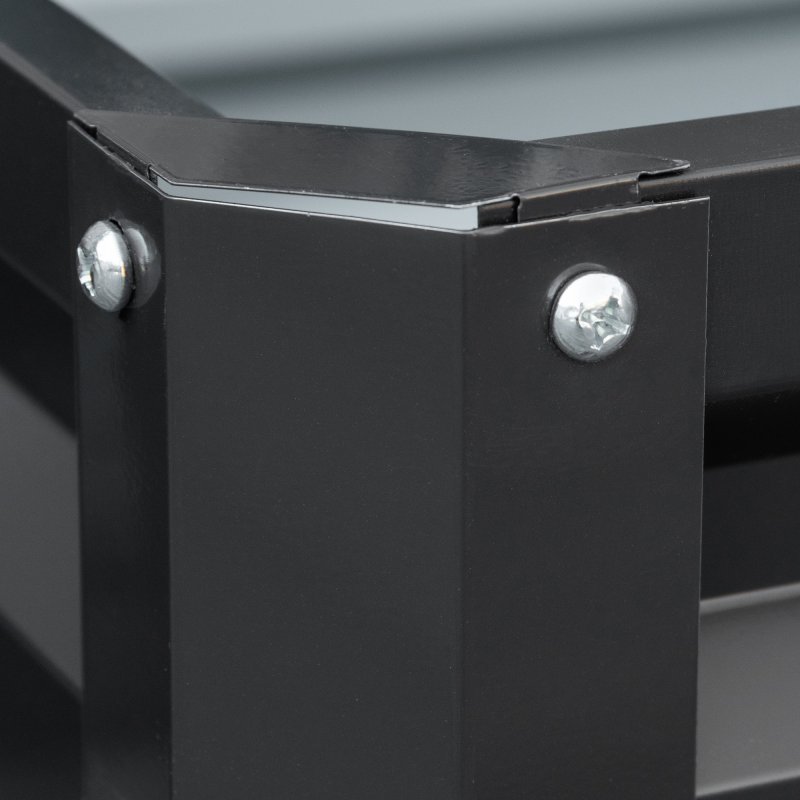 Outsunny 216L Rectangle Raised Garden Bed Box with Weatherized Steel Frame for Vegetables, Flowers and Herbs, 120 x 60 x 30.5cm, Grey