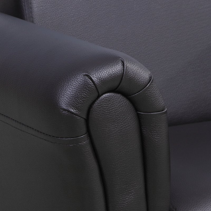 HOMCOM Children's Armchairs Toddler Chair Sofa Single Seater Childrens Armrest w/ Footstool - Black