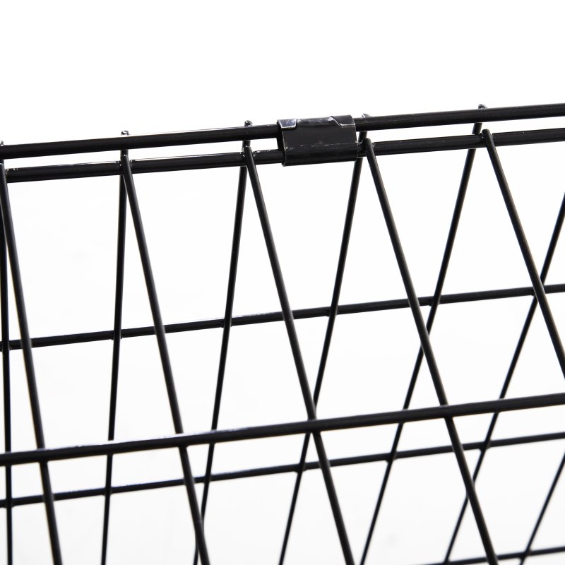 Pawhut Trapeze Collapsible Dog Pet Travel Box Cage Removable Tray 93 x 58 x 65cm