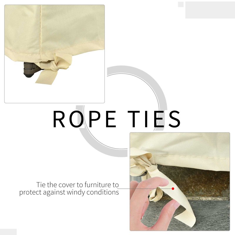 Outsunny 600D Oxford Cloth Furniture Cover, 2 Seater Sofa Protector for Garden Patio, Outdoor, Waterproof, 140L x 84W x 56/94H cm