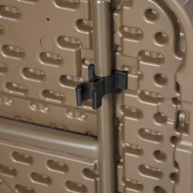 Outsunny 6 Seater Garden Dining Set, Rattan-Style HDPE Garden Furniture Set, Outdoor Dining Table and Chairs with 6 Armchairs and Rectangular Plastic Top Table for Patio, Balcony, Dark Brown