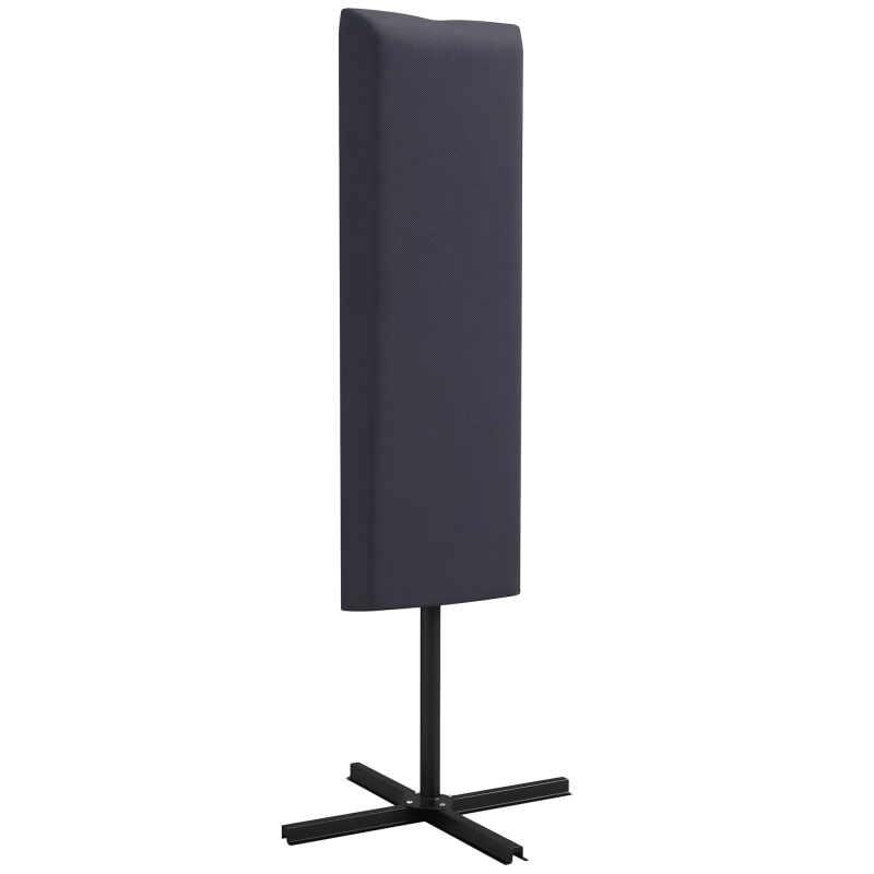 Outsunny Garden Parasol Cover, Outdoor Patio Umbrella Protector Weatherproof Garden Patio with Rod, Zipper for 2-4m Parasol, 60 x 160cm, Dark Grey