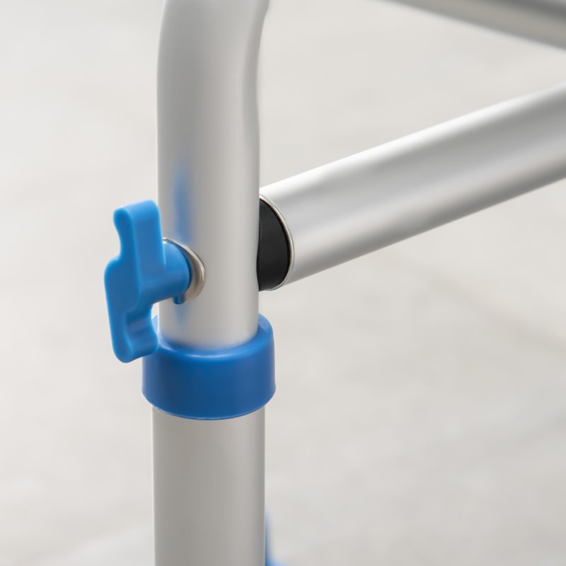 HOMCOM Shower Chair for the Elderly and Disabled, Adjustable Padded Shower Stool with Built-in Handle and Non-slip Suction Foot Pads