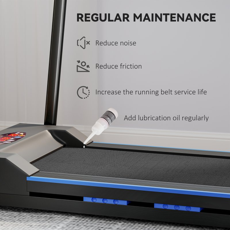 HOMCOM Folding Treadmill Walking Pad, 2 in 1 Treadmill Walking Machine, with Remote Control and LCD Display, 1-6km/h for Home Gym Office, Blue