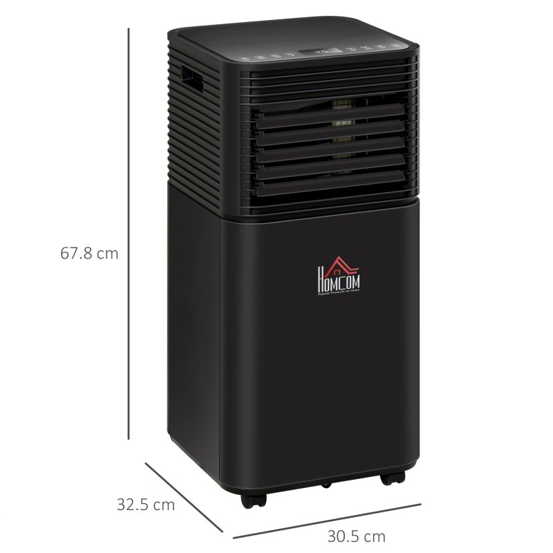 HOMCOM 5000 BTU 4-In-1 Portable Air Conditioner Unit Cooling Dehumidifying Ventilating for Room up to 18m², with Fan, Remote, 24H Timer, Window Mount Kit, R290, A Energy Efficiency