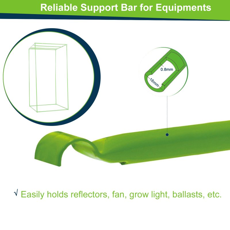 Outsunny Grow Tent Reflective Mylar Hydroponic with Adjustable Vents and Floor Tray for Indoor Plant Growing, 80 x 80 x 160 cm (31.5