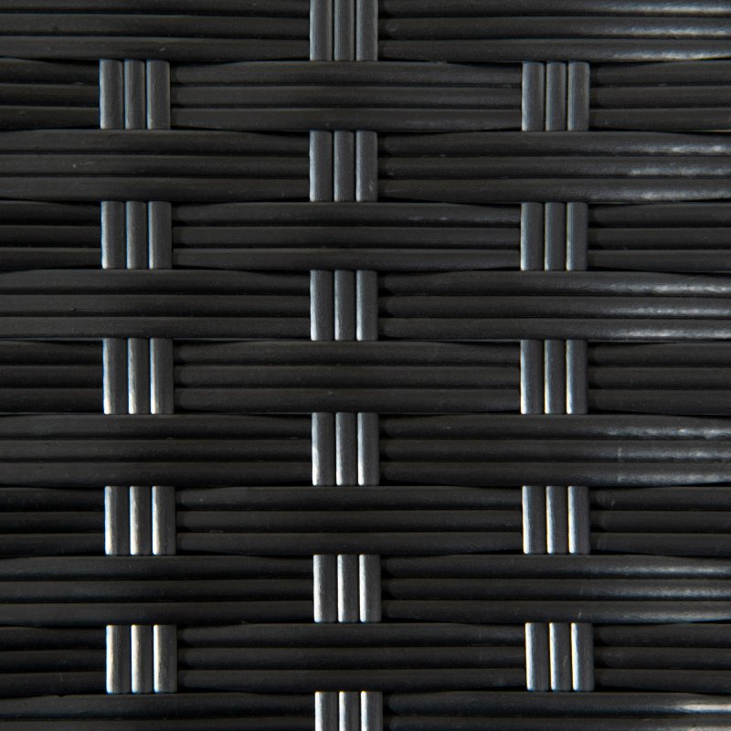 Outsunny Rattan Side Table, Outdoor Coffee Table with Plastic Board Under the Full Woven Table Top for Patio, Garden, Balcony, Black