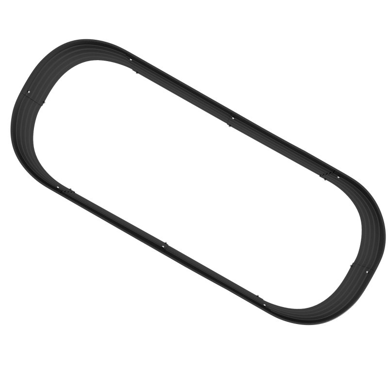 Outsunny Galvanised Raised Beds for Garden, Metal Elevated Planter Box with Safety Edging, Easy DIY for Growing Flowers, Herbs, Succulents, 150 x 62 x 30cm, Dark Grey