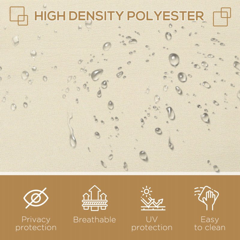 Outsunny Retractable Sun Side Awning Screen Fence Patio Garden Wall Balcony Screening Panel Outdoor Blind Privacy Divider (3x2M, Cream)