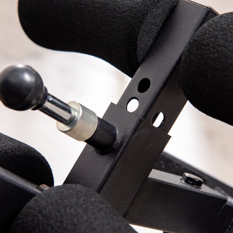 HOMCOM Foldable Gravity Inversion Table, Back Therapy Fitness Bench w/ Soft Ankle Cushions, for Home, Office, Gym - Black