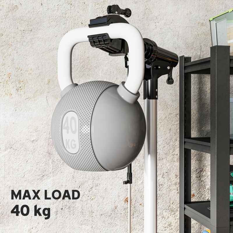 HOMCOM Bike Repair Stand, Heavy Duty Bike Stand for Maintenance, Height Adjustable, Foldable, 30?? Rotatable for Road Bike, Mountain Bike, E-Bike