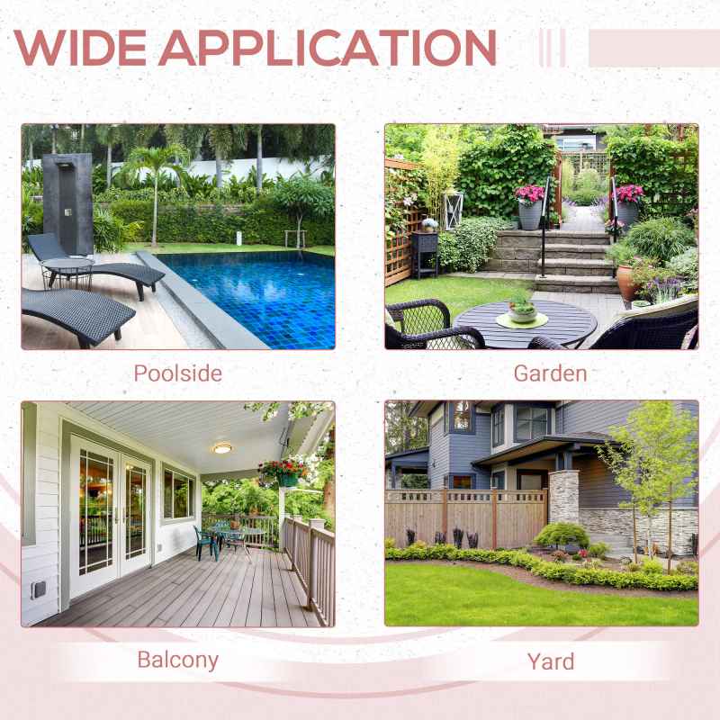 Outsunny Folding Rattan Garden Coffee Table, Small Square Outdoor Bistro Side Table with Rattan Top for Patio, Balcony, Porch, 40 x 40 x 40 cm, Grey