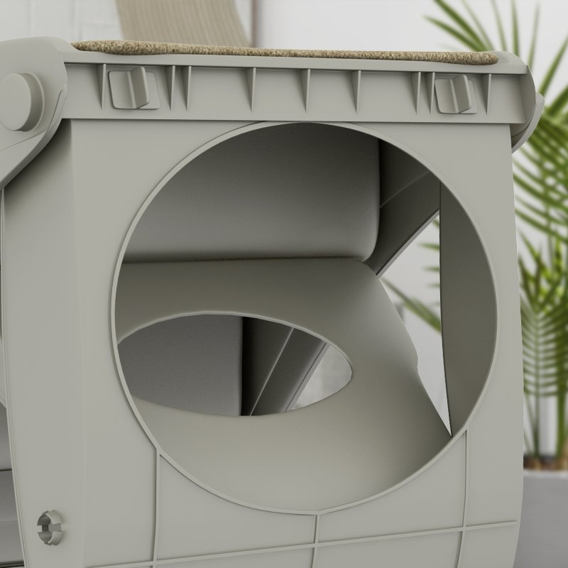 PawHut Foldable Pet Stairs Portable Dog Steps 3-Step Design with Non-slip Mats for High Beds, Sofas, 49 x 38 x 38 cm, Grey