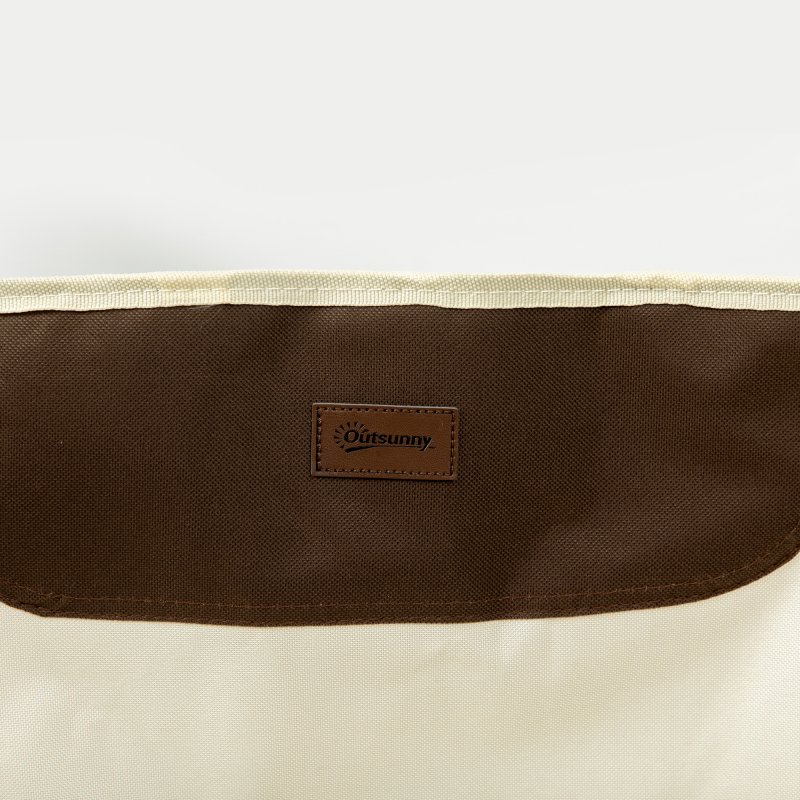 Outsunny Camping Chair, Lightweight Folding Chair with Carrying Bag and Storage Pocket, Perfect for Festivals, Fishing, Beach and Hiking, White