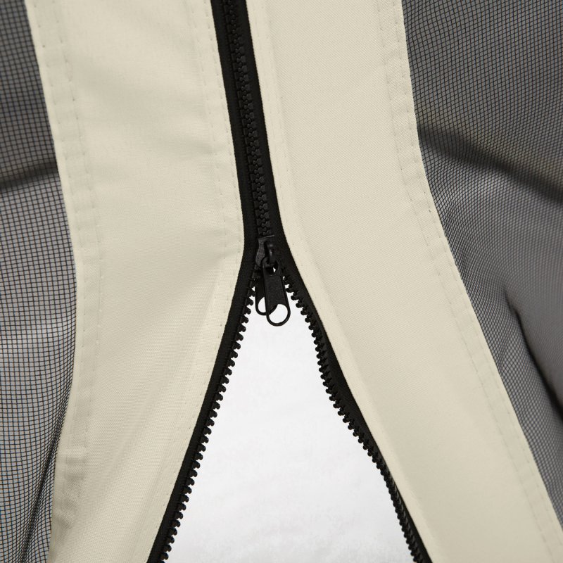 Outsunny fit 10x10ft Gazebo Universal Replacement Mosquito Netting for Patio Gazebos and Canopy Tents with Zippers for 3(m) x 3(m) Gazebo, (Sidewall Only) Beige