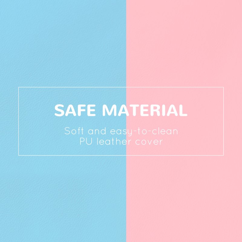 HOMCOM Soft Play Set, 2 Piece Baby Foam Blocks Climb and Crawl Activity Toys, Toddler Soft Play Equipment for 1-3 Years, Pink Blue