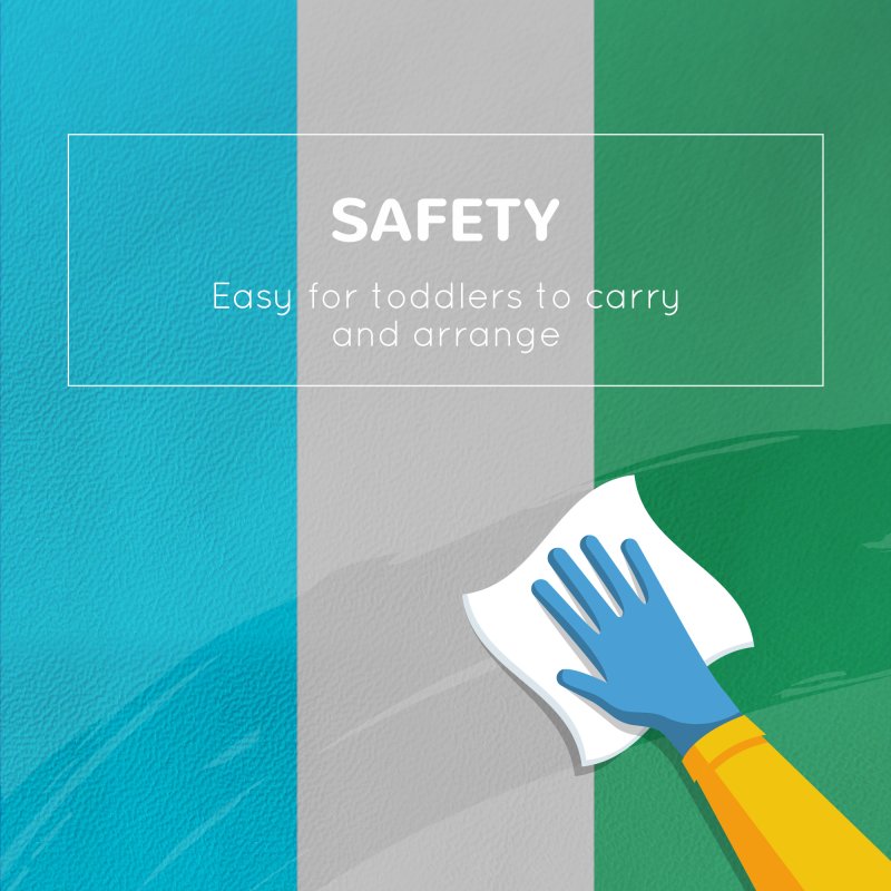 HOMCOM 5 Piece Soft Play, Climb and Crawl Activity Play Set for Baby Toddler, Soft Foam Blocks Indoor Play Equipment Learning Toys Blue