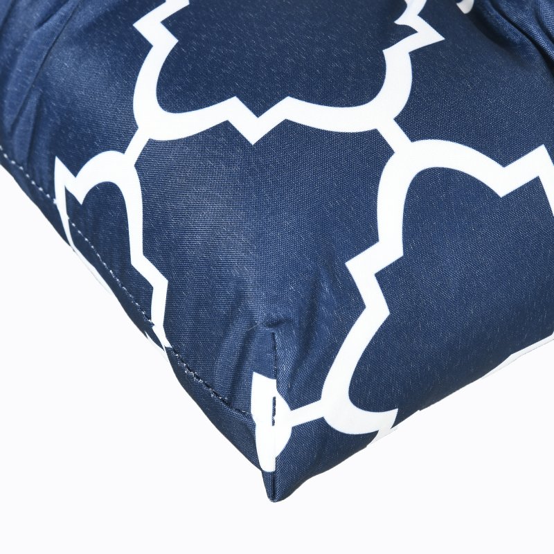 Outsunny Chair Cushions Seat Pads, Set of 2, Indoor Outdoor Seat Cushions with Ties and Tufted Design for Garden Dining Chairs, Blue