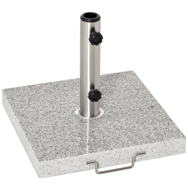 Outsunny 25kg Garden Umbrella Base Durable Parasol Holder Patio Furniture Outdoor Sunshade Marble Stand