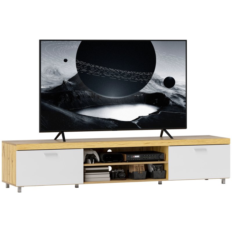 HOMCOM 200cm TV Cabinet for TVs up to 90