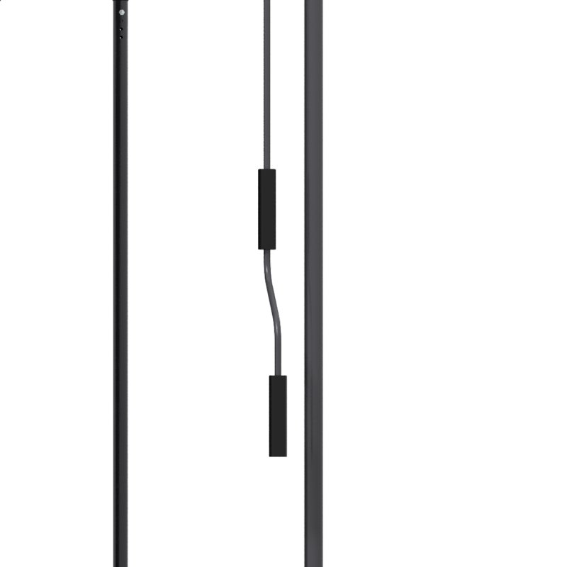 Outsunny 2 x 1.2m Free Standing Retractable Awning, Non-Screw Patio Sun Shade Shelter with Support Pole Stand and UV Resistant Fabric, for Window, Door, Porch, Deck, Dark Grey