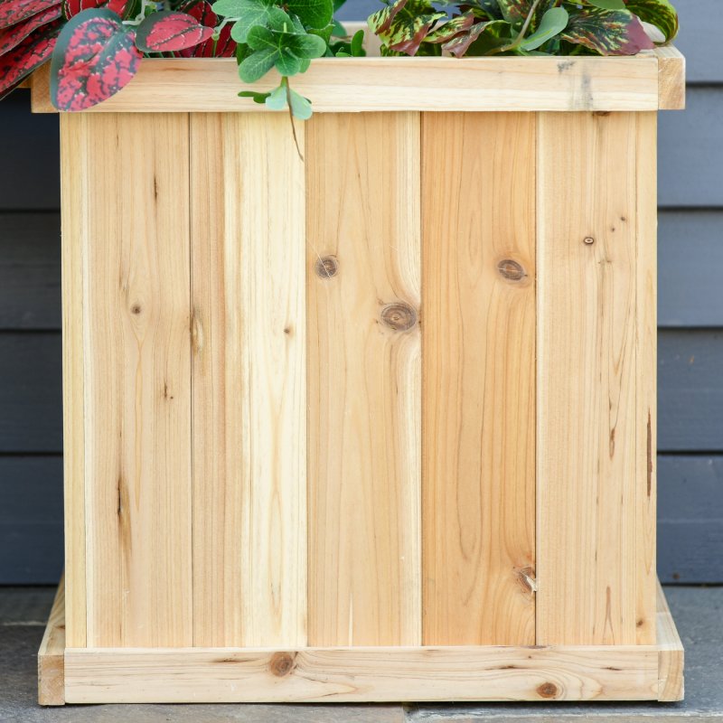 Outsunny 37L Wooden Garden Planter & Bench Combination Garden Raised Bed Patio Park Natural 176 x 38 x 40 cm