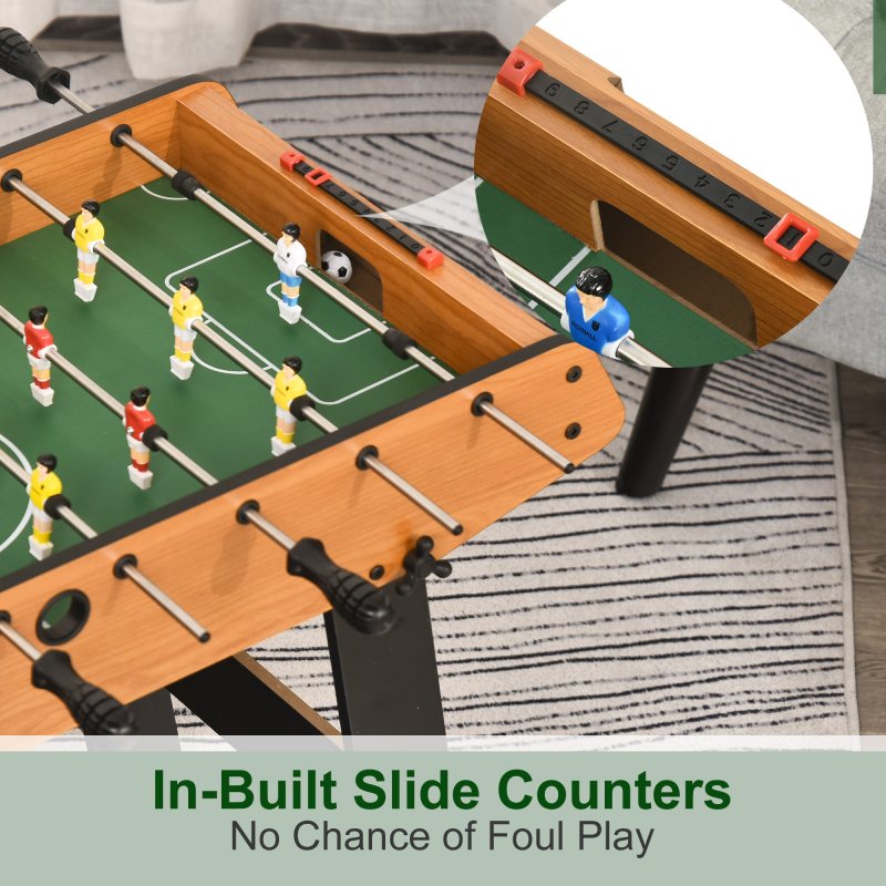 HOMCOM Folding Football Gaming Table Mini Foosball Soccer Table for Family Fun Indoor Play Sports