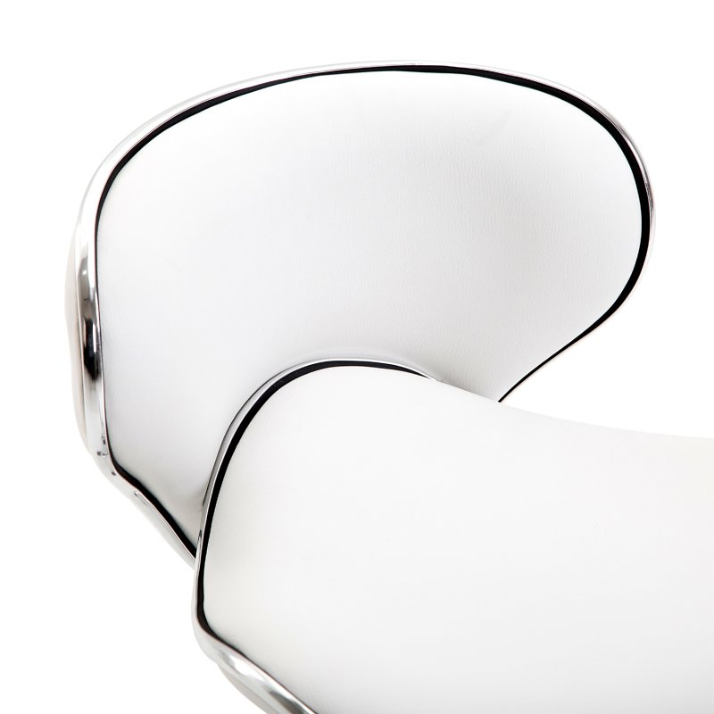 HOMCOM Adjustable Rolling Swivel Beauty Salon Chair, Stool for Spa, Technician - White