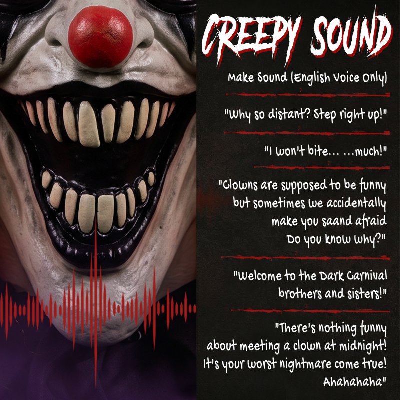 HOMCOM 85cm Animated Halloween Face Changing Clown Animatronic, Half Body Joker with Cackling Laughs and Sound, Glowing Eyes, Sound/Touch Activated, Holiday Decor for Indoor, Covered Outdoor