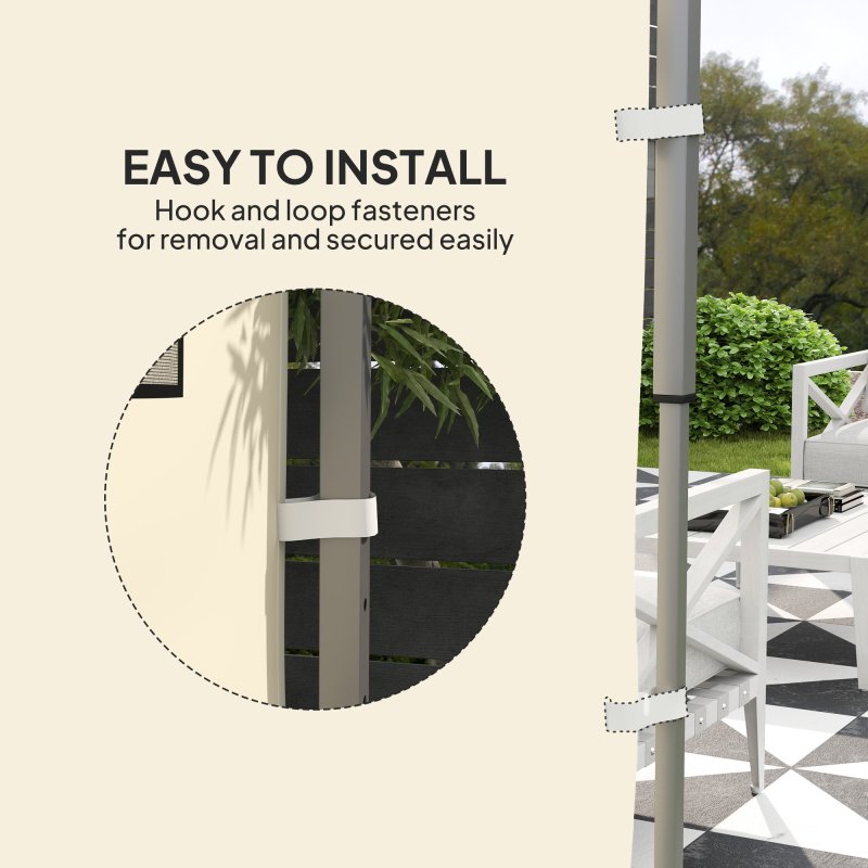 Outsunny Gazebo Side Panel, Canopy Sidewall Panel with 4 Mesh Bags and 2 Storage Pockets for 3 x 3 m Straight Leg Pop Up Gazebos, 1 Pack Sidewall Only, Beige