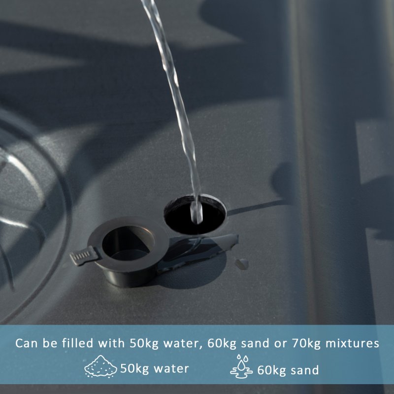 SPORTNOW Height Adjustable Basketball Hoop and Stand w/ Plastic Backboard and Weighted Base, Portable on Wheels, 2.6-3.1m, Black