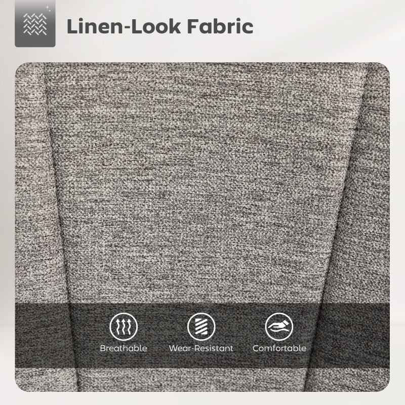 HOMCOM Bar Stools Set of 2, Swivel Barstools, Height Adjustable Breakfast Bar Chairs with Backrest and Footrest for Kitchen Island Counter, Dining Room, Grey