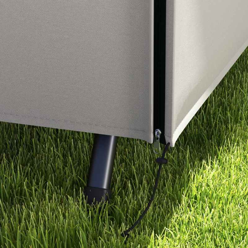 Outsunny 3 Seater 600D Oxford Patio Swing Chair Cover Outdoor Garden Furniture Rain Protection Protector Waterproof Anti-UV, 205 x 124 x 164 cm, Light Grey