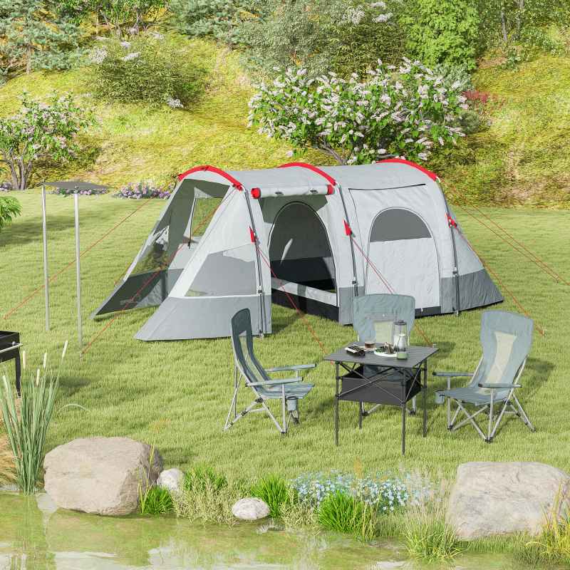 Outsunny 70cm Aluminum Roll-Top Table w/Mesh Bag Camping Outdoor Dining Foldable w/Steel Frame Picnic Lightweight Hiking Furniture Desk, Black