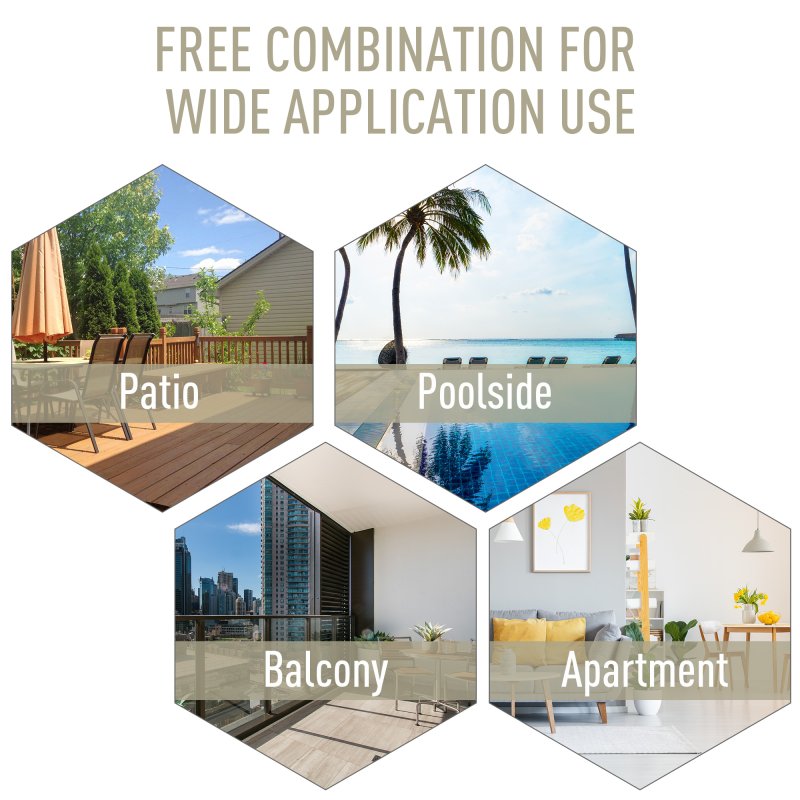 Outsunny Set of 2 Folding Garden Chairs, Metal Frame Garden Chairs Outdoor Patio Park Dining Seat with Breathable Mesh Seat, Beige