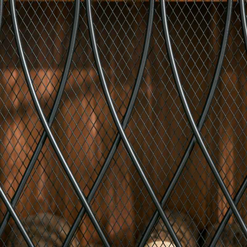 HOMCOM 126cm 3-Panel Metal Folding Fireplace Screen Heat Flame Protective Guard Child Pet Home Spark Barrier Surround w/ Mesh Pattern