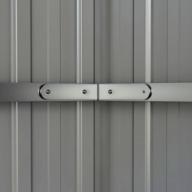 Outsunny 11 x 5.6ft Galvanised Steel Garden Shed, Metal Shed, Garden Storage Shed with Lockable Doors and Gloves for Outdoor Patio, Garden, Grey