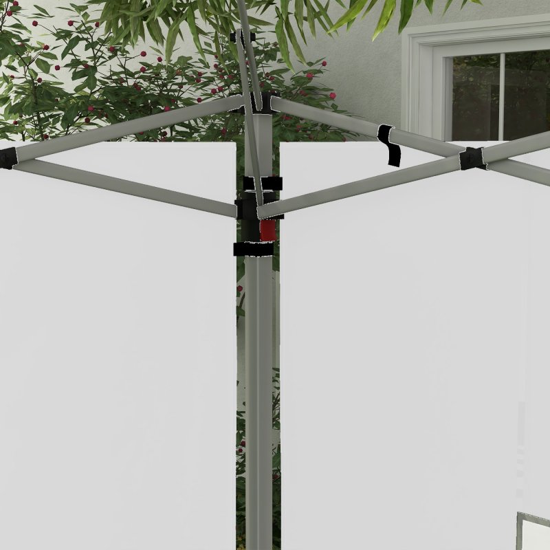 Outsunny Gazebo Side Panels with Window for 3x3(m) or 3x4m Pop Up Gazebo, 2 Pack Sides Replacement, White